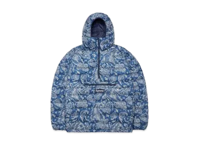 Supreme Micro Down Half Zip Hooded Pullover "Blue Paisley"