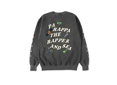 WIND AND SEA x PaRappa the Rapper (IGB-SWING) Crew Neck "Charcoal"