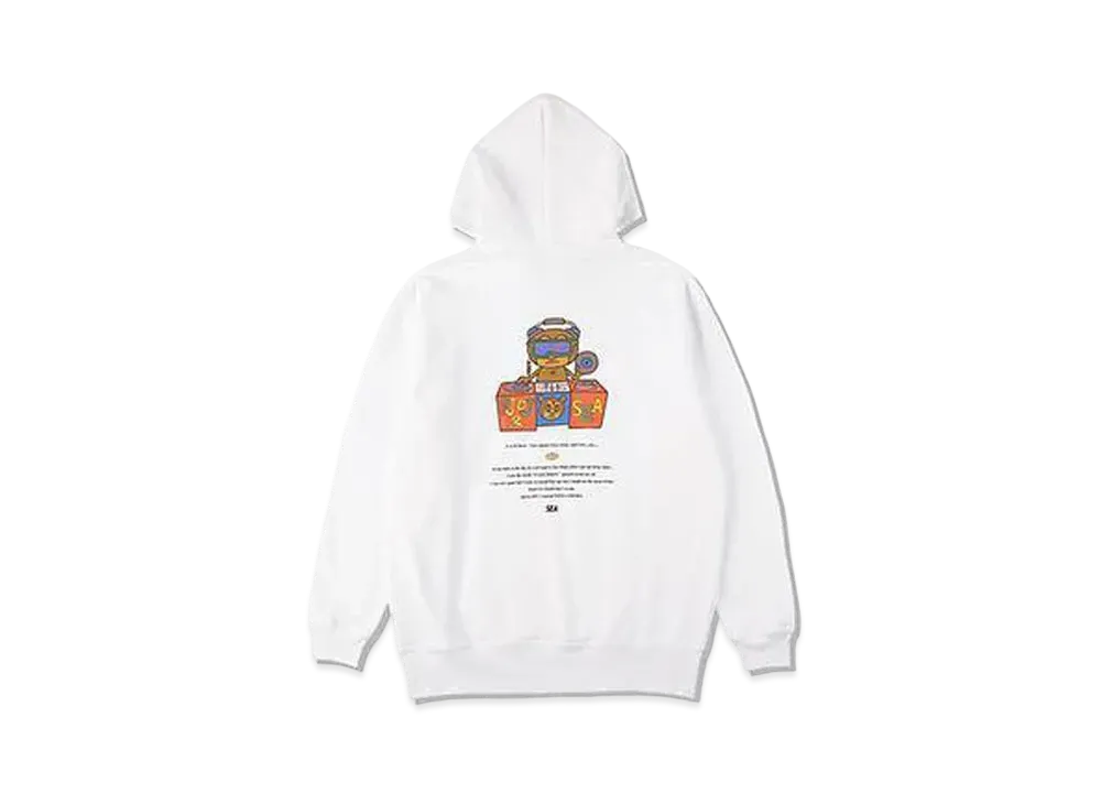 WIND AND SEA x PaRappa the Rapper (PJ Berri-Spin) Hoodie "White"