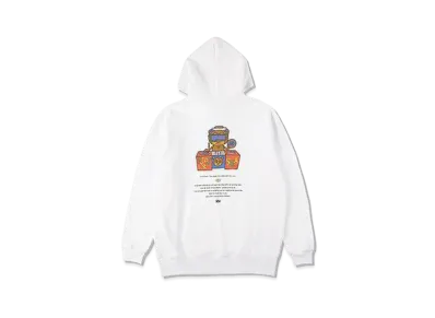 WIND AND SEA x PaRappa the Rapper (PJ Berri-Spin) Hoodie "White"