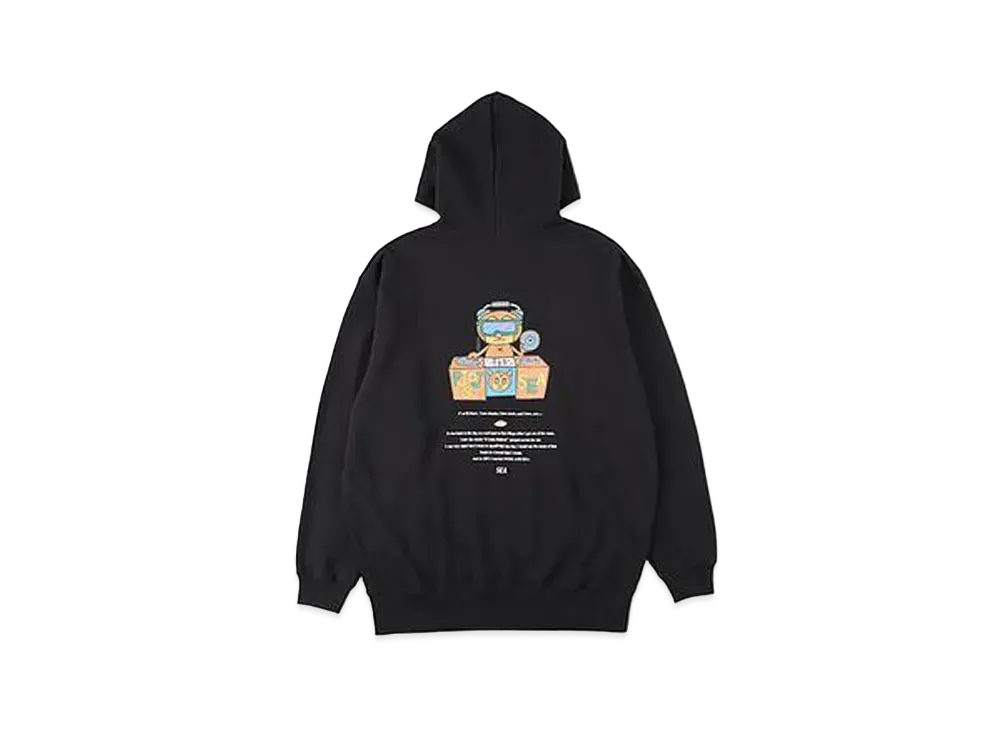 WIND AND SEA x PaRappa the Rapper (PJ Berri-Spin) Hoodie "Black"
