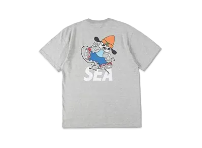 WIND AND SEA x PaRappa the Rapper (Parappa&SEA) Tee "Gray"