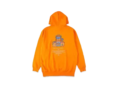 WIND AND SEA x PaRappa the Rapper (PJ Berri-Spin) Hoodie "Orange"