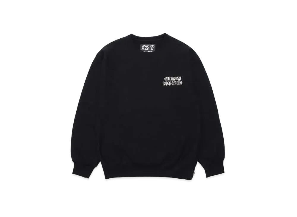 WACKO MARIA Heavy Weight Crew Neck Sweat Shirt "Black"