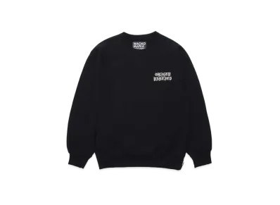WACKO MARIA Heavy Weight Crew Neck Sweat Shirt "Black"