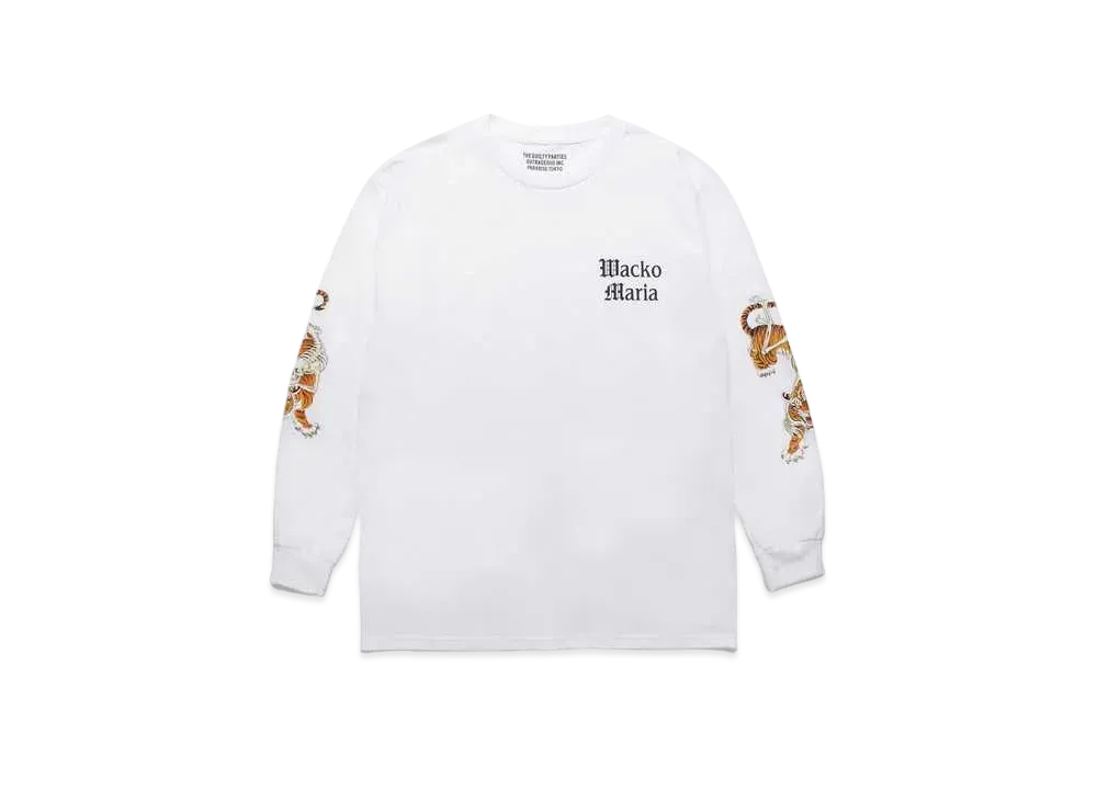 WACKO MARIA TIM LEHI / Long Sleeve T-Shirt #1 "White"