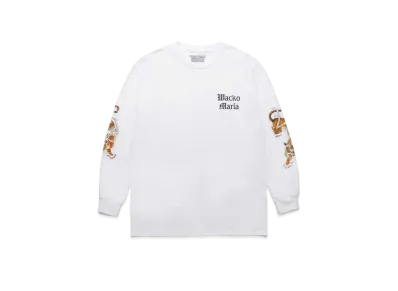 WACKO MARIA TIM LEHI / Long Sleeve T-Shirt #1 "White"