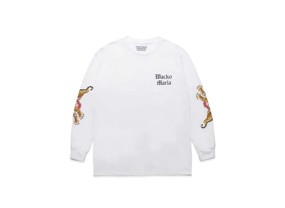 WACKO MARIA TIM LEHI / Long Sleeve T-Shirt #2 "White"
