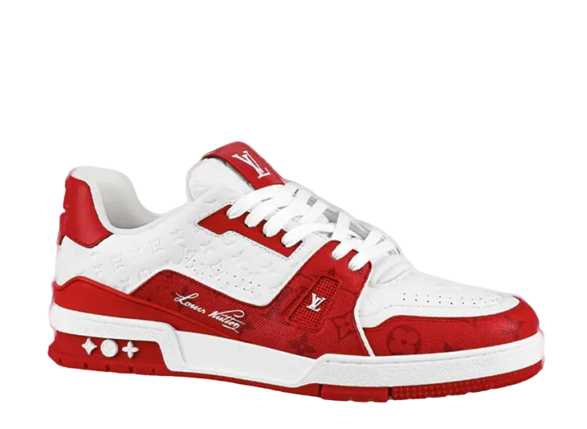 Louis Vuitton 赤 スニーカー Louis Vuitton Trainer Line Sneaker #54