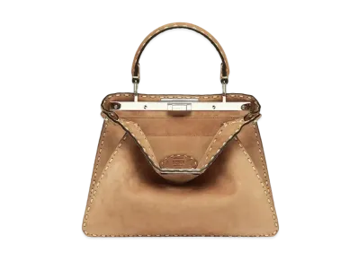 FENDI Peekaboo ISeeU Medium Brown Suede Selleria Bag "Brown"