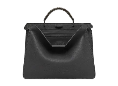 FENDI Peekaboo ISeeU Medium Dark Gray Selleria Bag "Dark Gray"