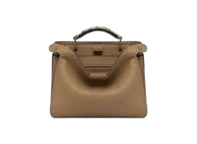 FENDI Peekaboo ISeeU Mini Beige Selleria Bag "Beige"