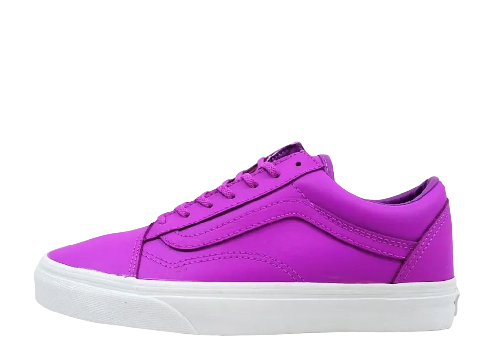 バンズ オールドスクール ネオン レザー "ネオン パープル"