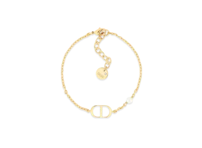 Dior Petit CD Bracelet Gold-Finish Metal With A White Resin Pearl "Gold"