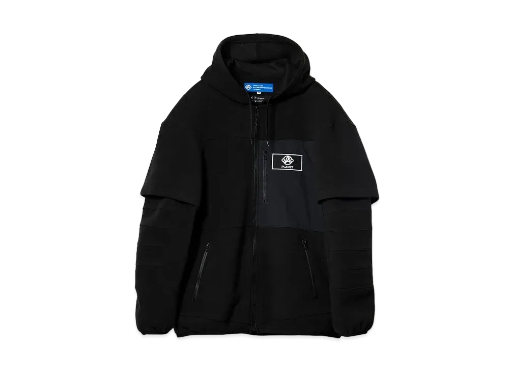 ANREALAGE Aerogel fleece spacesuit hoodie "BLACK"
