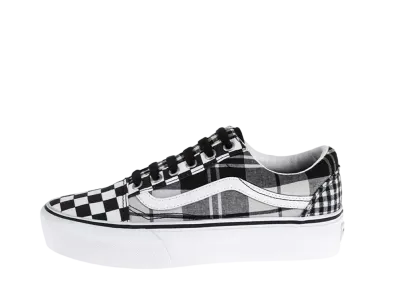Vans Women's Old Skool Platform Plaid Checkerboard "Black"