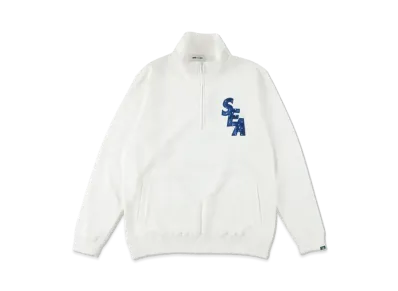 WIND AND SEA SDT (Dot) Half Zip Sweat Tops "White"