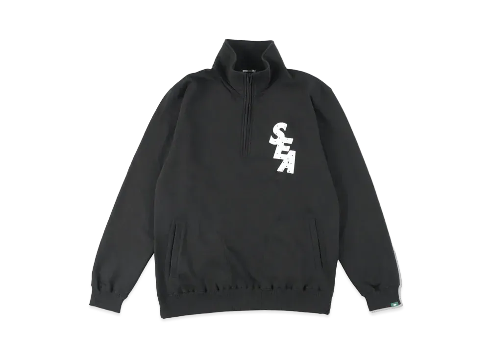 WIND AND SEA SDT (Dot) Half Zip Sweat Tops "Black"