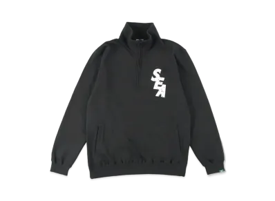 WIND AND SEA SDT (Dot) Half Zip Sweat Tops "Black"