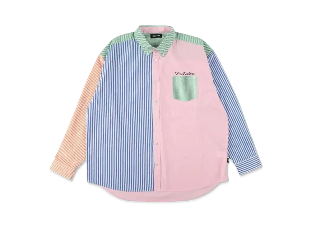 WIND AND SEA SDT Crazy Pattern Shirt "Orange Green"