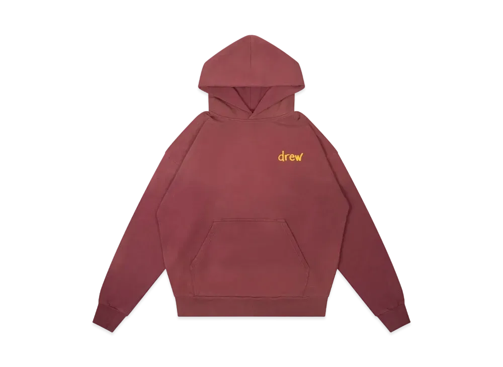 drew house Scribble Hoodie "Faded Maroon"
