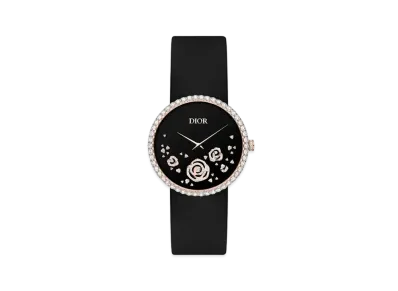 Dior La D De Dior Rose Couture 38mm Pink Gold Onyx Diamond