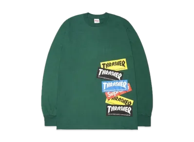 Supreme / Thrasher® Multi Logo L/S Tee "Dark Green"