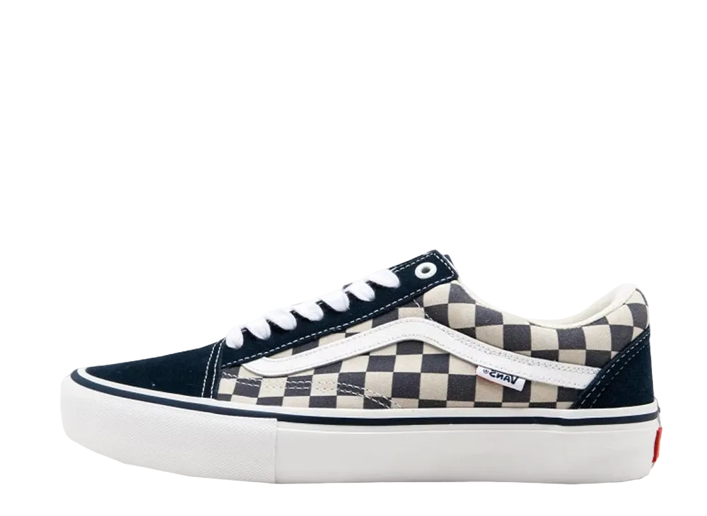 バンズ オールドスクール チェッカーボード "ドレス ブルー"