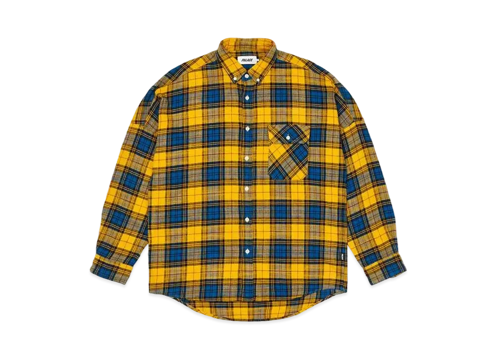 PALACE Flannel Drop Shoulder Shirt "Yellow"