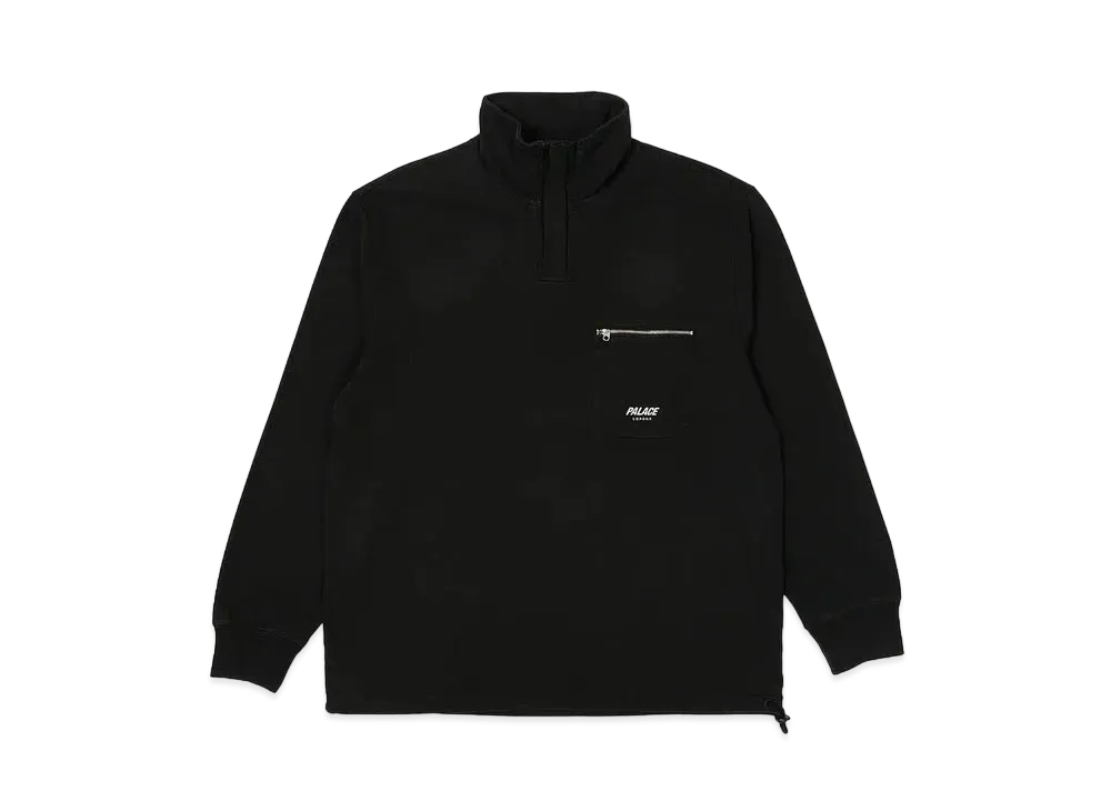 PALACE 1/4 Zip 380 Funnel Neck "Black"