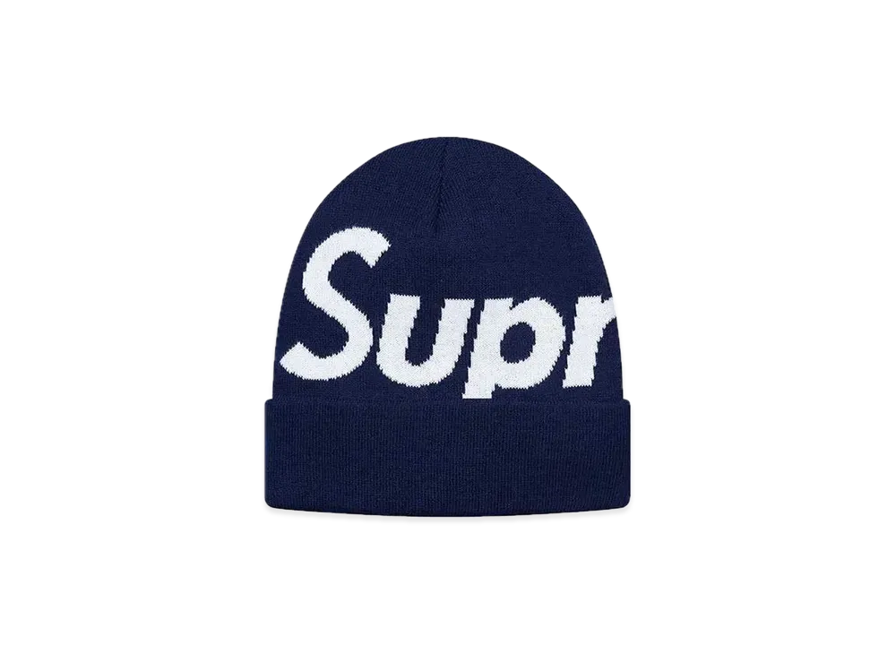 Supreme Big Logo Beanie (FW17) "Navy"