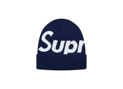 Supreme Big Logo Beanie (FW17) "Navy"