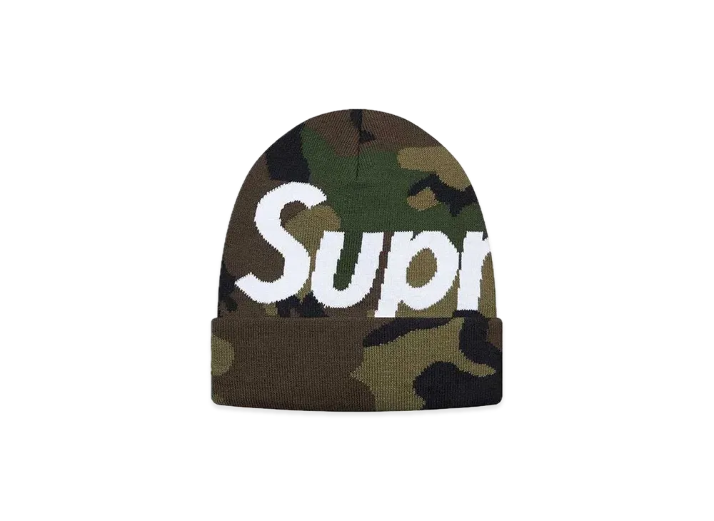 Supreme Big Logo Beanie (FW17) "Woodland Camo"