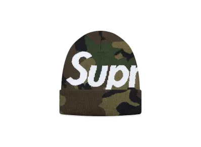 Supreme Big Logo Beanie (FW17) "Woodland Camo"