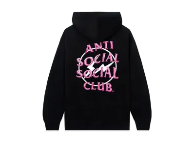 ANTI SOCIAL SOCIAL CLUB x FRAGMENT Precious Petals Black Hoodie "Pink"