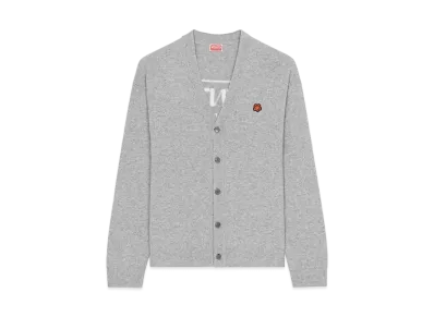 KENZO PARIS Merino Wool Cardigan "Misty Grey"