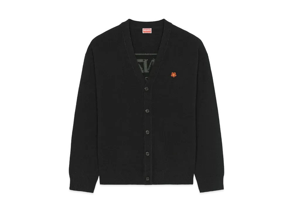KENZO PARIS Merino Wool Cardigan "Black"