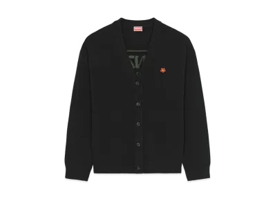 KENZO PARIS Merino Wool Cardigan "Black"