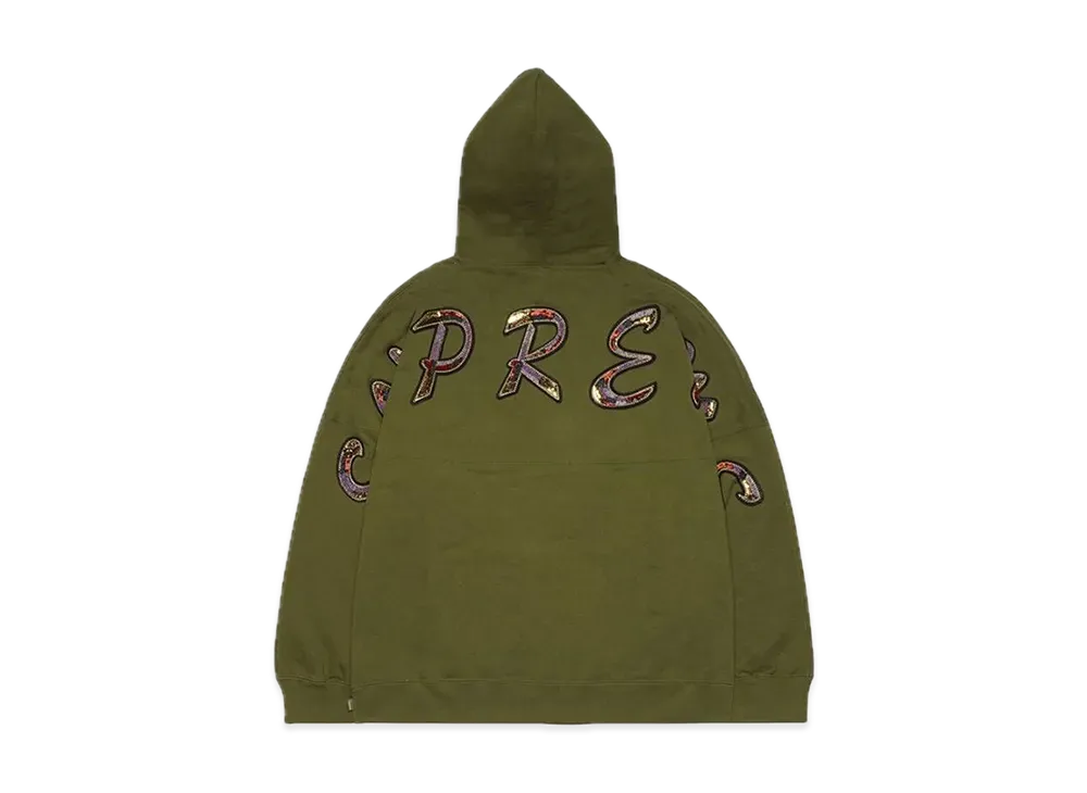Supreme Beaded Hooded Sweatshirt "Olive"