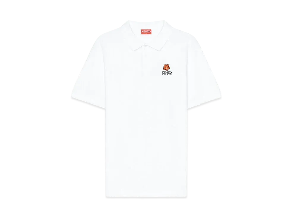 KENZO 'BOKE FLOWER' Crest Polo-shirt "White"