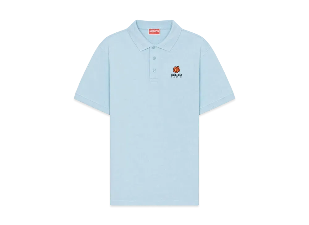 KENZO 'BOKE FLOWER' Crest Polo-shirt "Sky Blue"