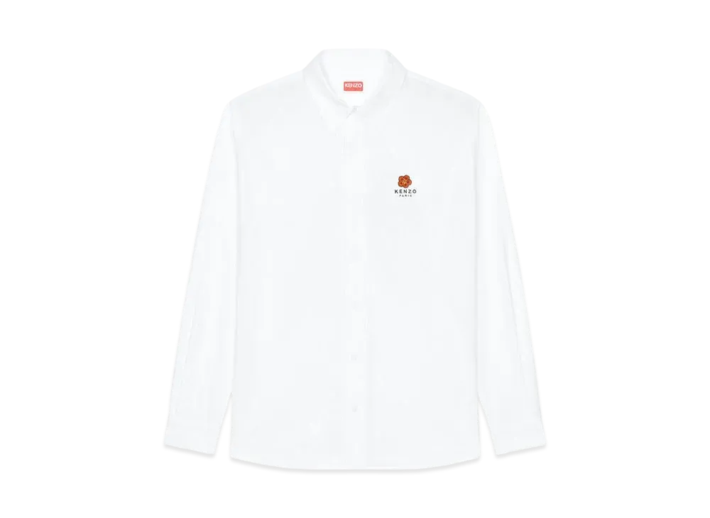 KENZO 'BOKE FLOWER' Crest Casual-shirt "White"