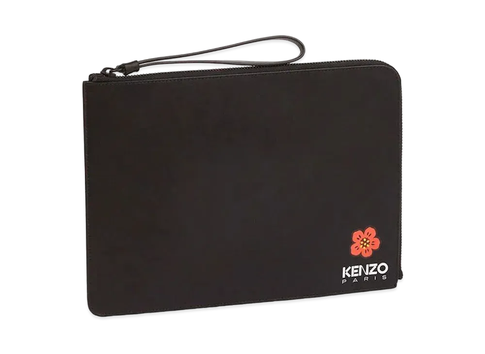 KENZO Crest Large Clutch Bag "Black"