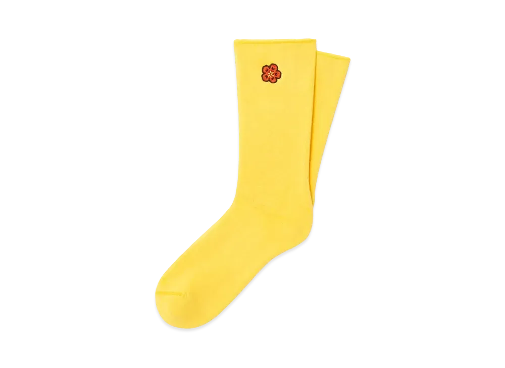 KENZO 'BOKE FLOWER' Crest Socks "Golden Yellow"