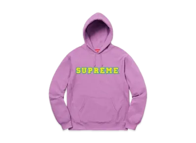 Supreme Cord Collegiate Logo Hooded Sweatshirt "Violet"