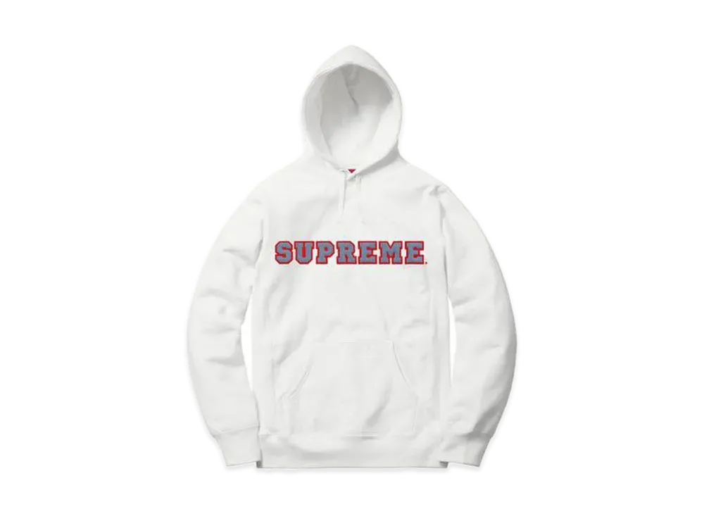 シュプリーム コード カレッジエイト ロゴ フーデッド スエットシャツ "ホワイト"