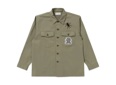 BlackEyePatch Spider Web Military Shirt ”Olive”