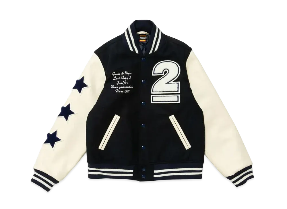 HUMAN MADE UNDERCOVER LAST ORGY2 VARSITY JACKET "Navy"