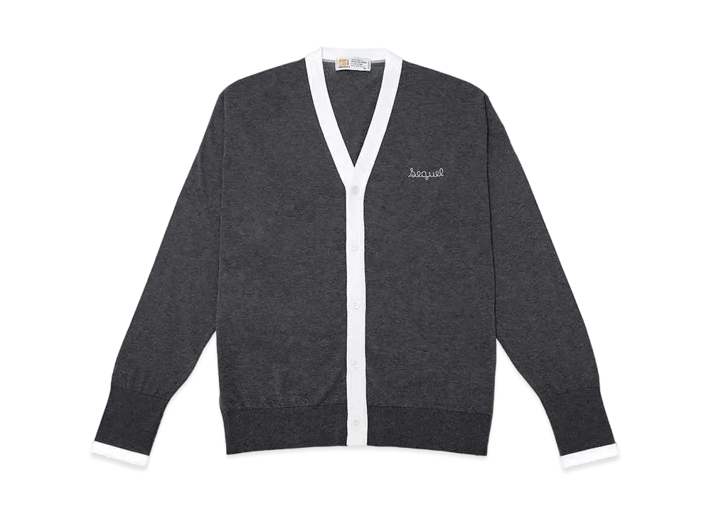 FRAGMENT x SEQUEL x JOHN SMEDLEY V-Neck Cardigan "Charcoal"