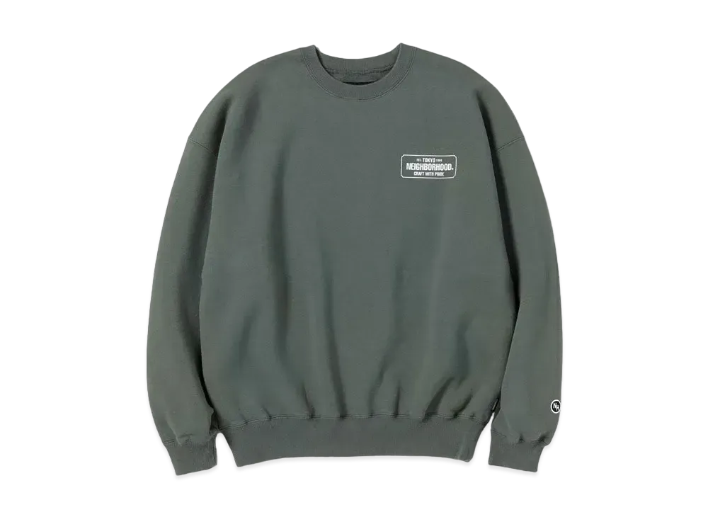 NEIGHBORHOOD Classic-S Crewneck LS . CO "Green"
